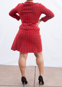 Tricosa Plaid Two-Piece Skirt Set