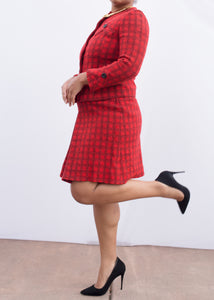 Tricosa Plaid Two-Piece Skirt Set