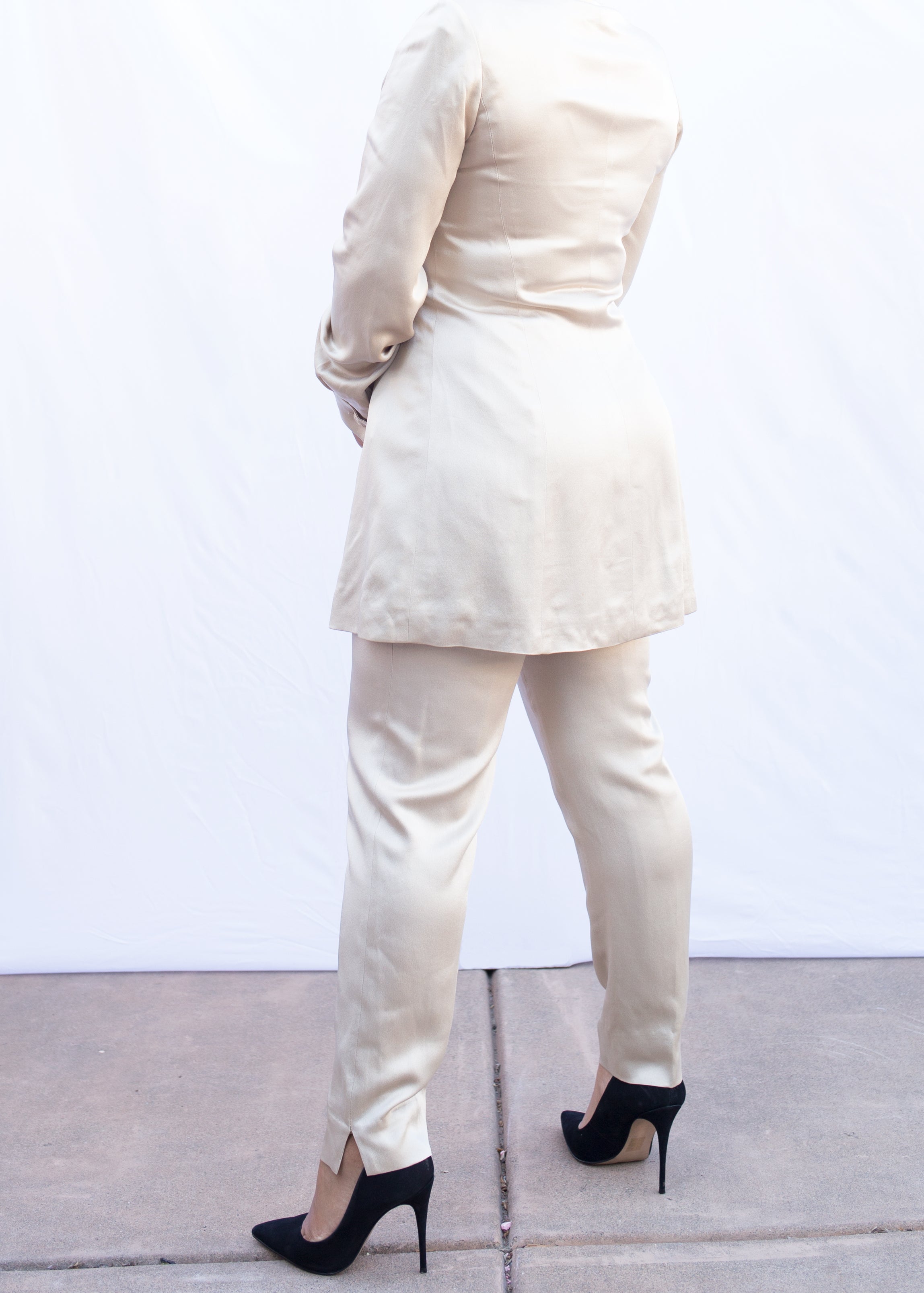 Dana Buchmen Creme Pantsuit