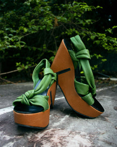 Robert Clergerie Green Wedges