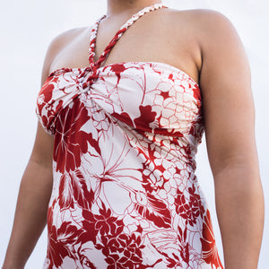 Chesley Hibiscus Halter Dress