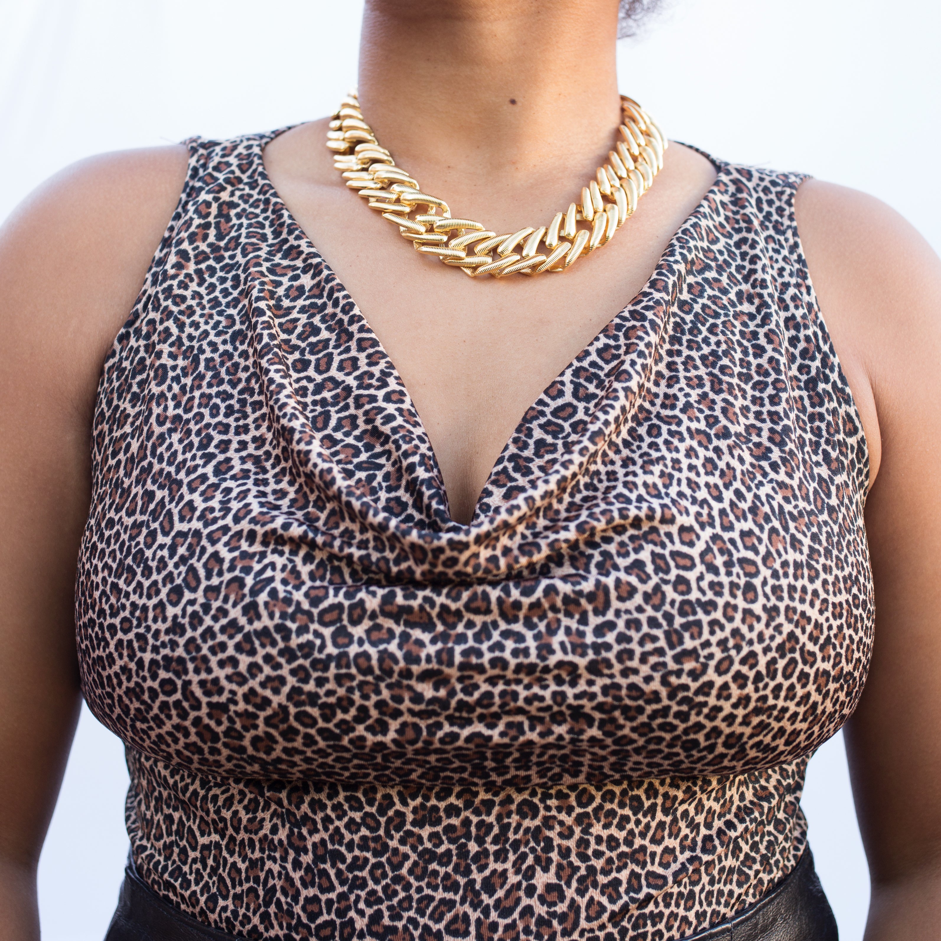 PS Draped Leopard Top