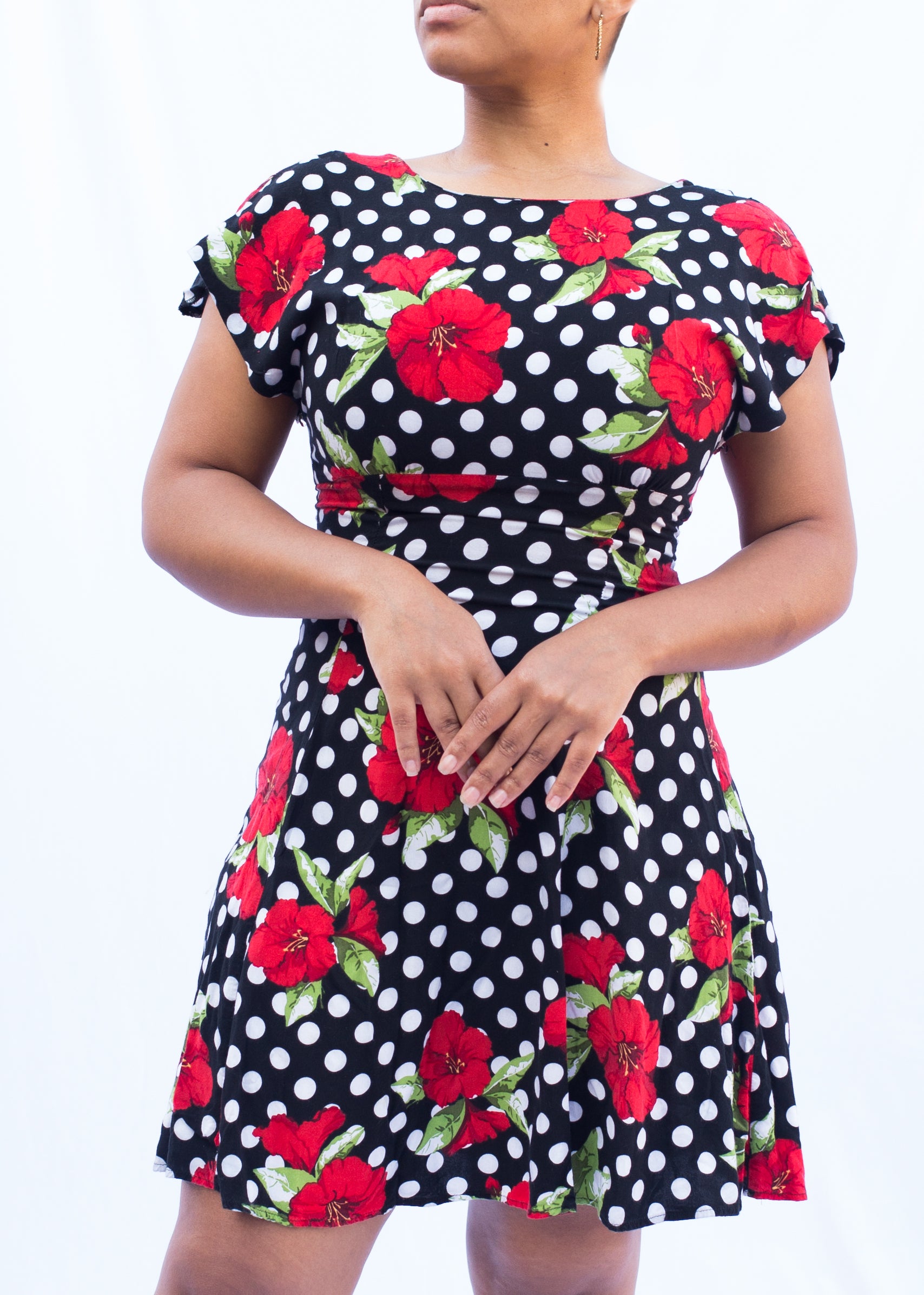 Hearts Polka Dot Hibiscus Dress