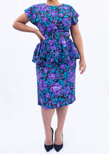 All Tha Jazz Floral Peplum Dress