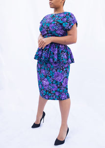 All Tha Jazz Floral Peplum Dress