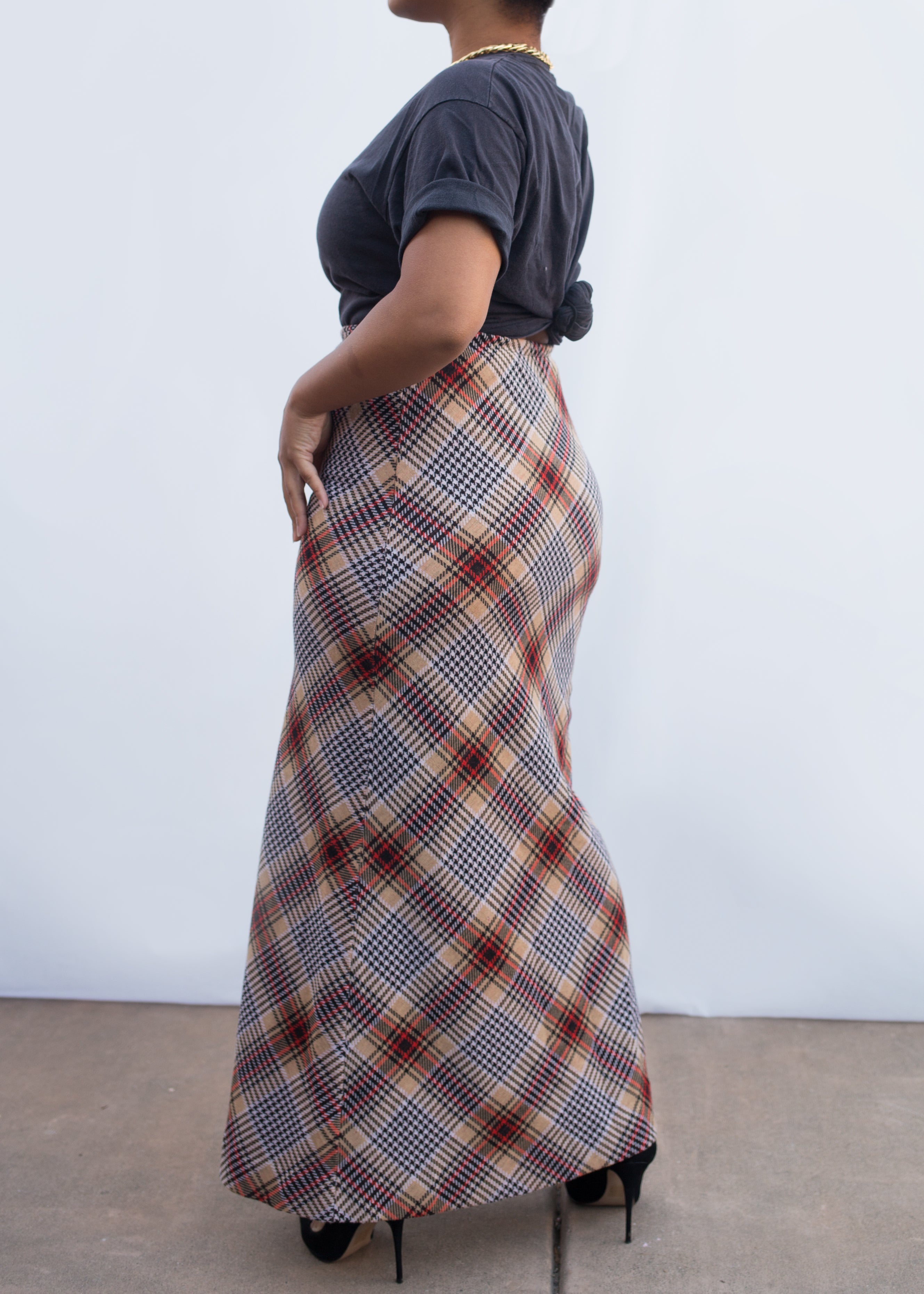 Plaid Maxi Skirt