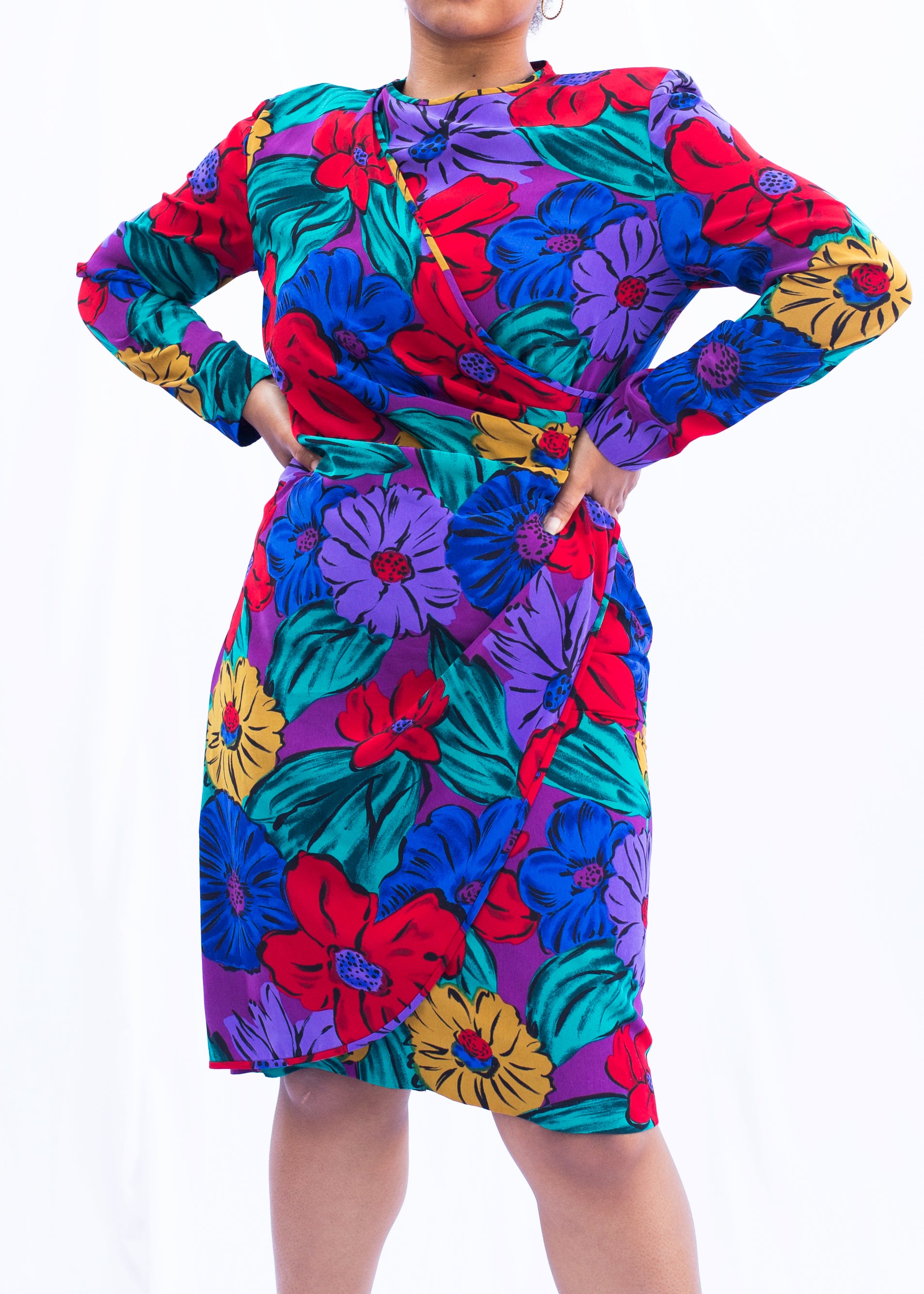 Liz Claiborne Multicolored Floral Dress