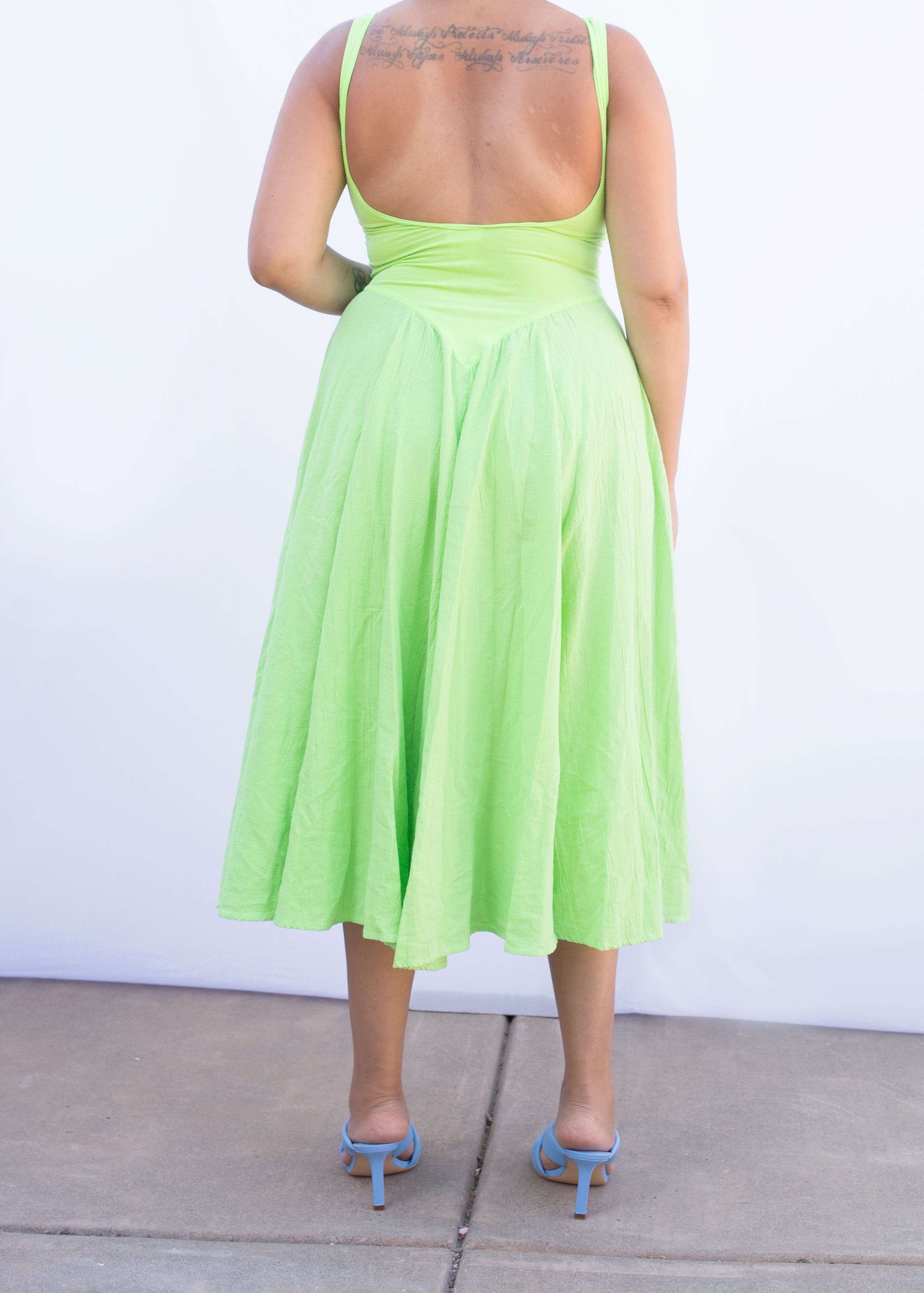 Moda International Lime Green Dress