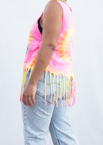 Bahamas Tie Dye Fringe Shirt